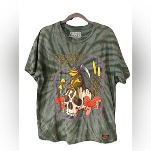 Spencer Steven Rhodes frog tye dye everybody croaks shirt